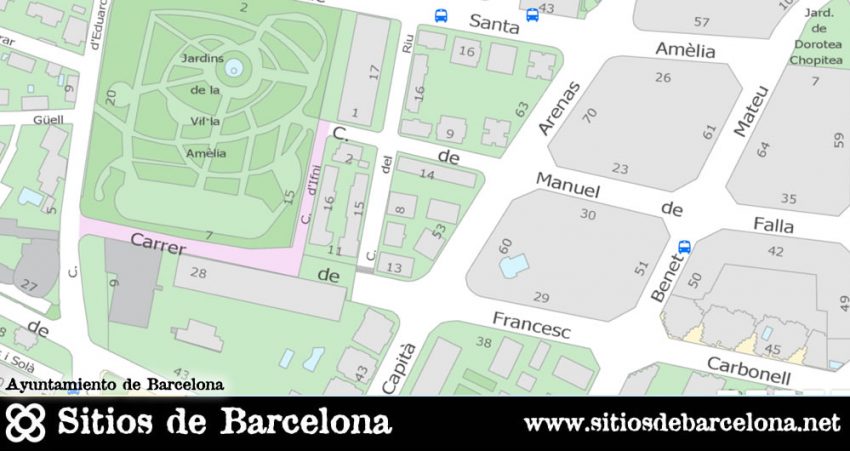 Mapa y localización de Jardins de Vil·la Amelia